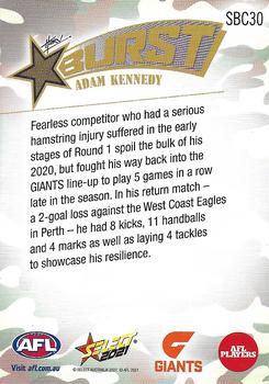 2021 Select AFL Footy Stars - Starburst Caricatures Camo #SBC30 Adam Kennedy Back